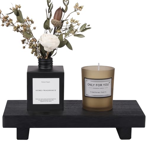 Wood Bathroom Tray Farmhouse Decor Kitchen Soap Holder, 8.7" x 3.6" Black - color: Black, size: 8.7" x 3.6" x 1.6"