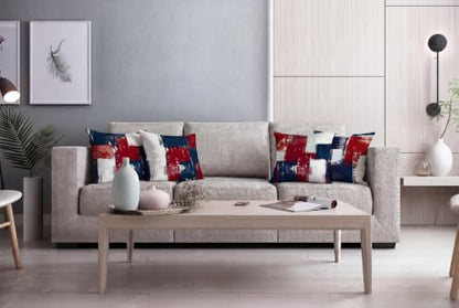 Throw Pillow Covers, Red White Blue Abstract, 18x18 - color: Red White and Blue, size: 18" x 18" (Pack of 4)