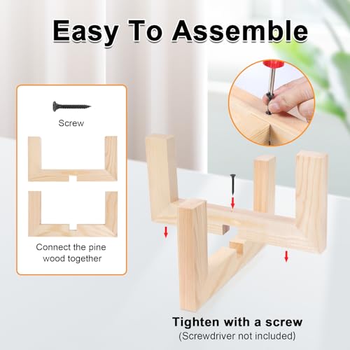 Vigordream Plant Stand, Indoor/Outdoor Wood Plant Holder, Single Flower Pot Stand, Sturdy Planter Stands, Fit 5-9 Inch Pots - size: Fit 5-9inch pots