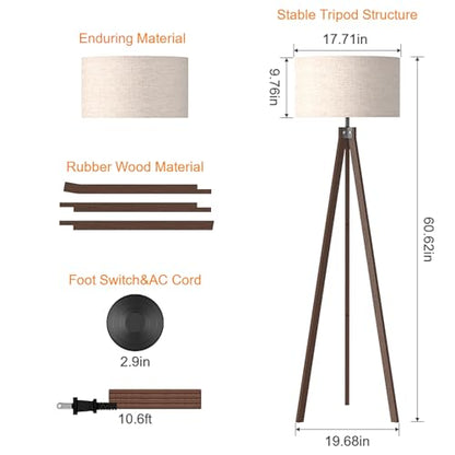 LEPOWER Tripod Floor Lamp Mid Century Modern Standing Lamps for Living Room
