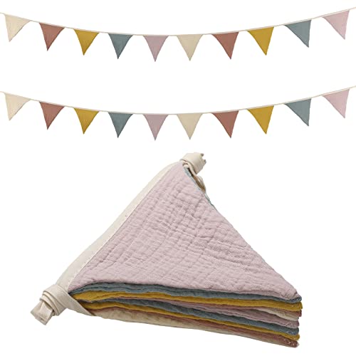 Oudain 2 Pcs Pennant Banner Flags Nursery Garland Triangle, Rainbow Color - color: Rainbow Color