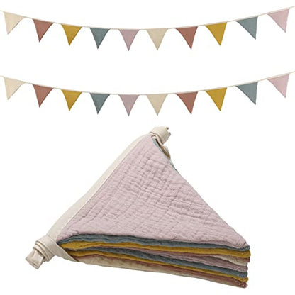 Oudain 2 Pcs Pennant Banner Flags Nursery Garland Triangle, Rainbow Color - color: Rainbow Color