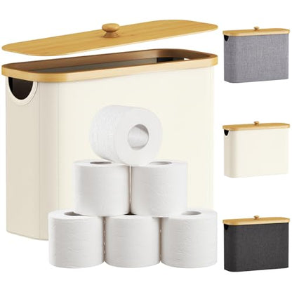 Lifewit Toilet Paper Storage Holder, Large Stand Basket, 23L, White - color: White, size: 23L