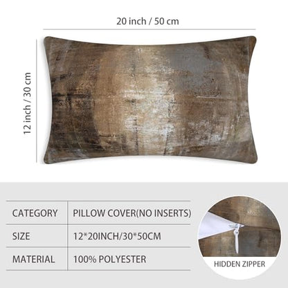 Throw Pillow Covers for Couch, 20x12 Inch, Set of 2, Taupe - color: Taupe, size: 20" x 12" (Pack of 2)