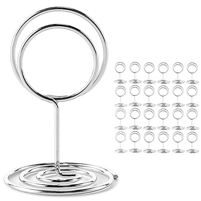 Table Number Holders, 26PCS Place Card Holder, Photo Holder (2" Silver) - color: Silver, size: Small