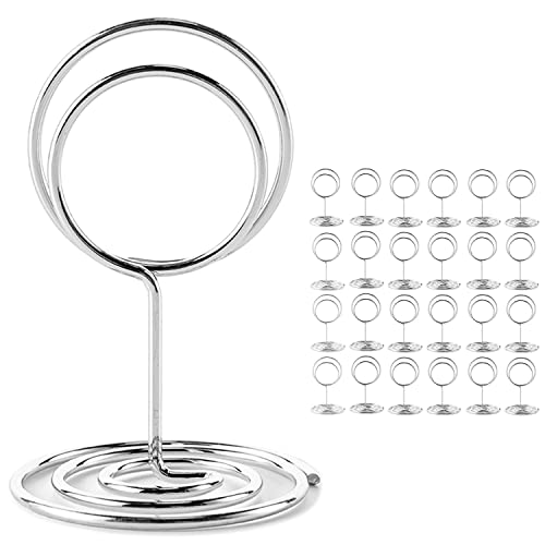Table Number Holders, 26PCS Place Card Holder, Photo Holder (2" Silver) - color: Silver, size: Small