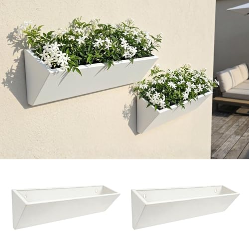 LaLaGreen Wall Planter for Outdoor Plants (24in, 2 Pack) Hanging Flower Pot