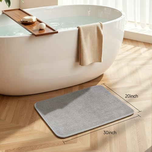 30x20 Bath Rugs for Bathroom, Quick Dry Bathmat Non Slip Washable - size: 30*20 inches