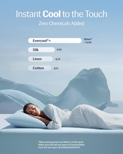 REST® Evercool®+ Cooling Pillowcases for Hot Sleepers, King, 2PCS - color: Light Blue, size: King (2 pcs)