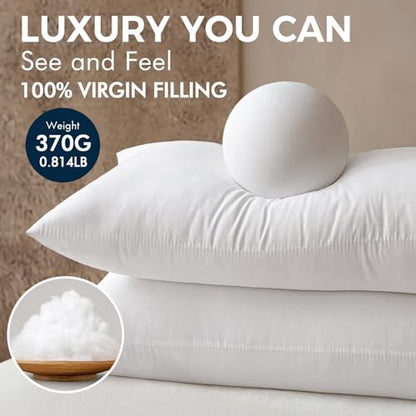 MIULEE 14x22 Throw Pillows Inserts 2 Pack, Decorative Pillows for Couch Bed - size: 14x22 Inch