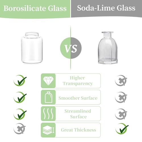 Glasseam Bud vases Set of 12: Glass Vases for Centerpieces Modern Small Vases for Home Table Shelf Wedding Party Decoration - Clear Vase for Flowers Stem Roses Tuilps Cuttings - size: 12Pcs