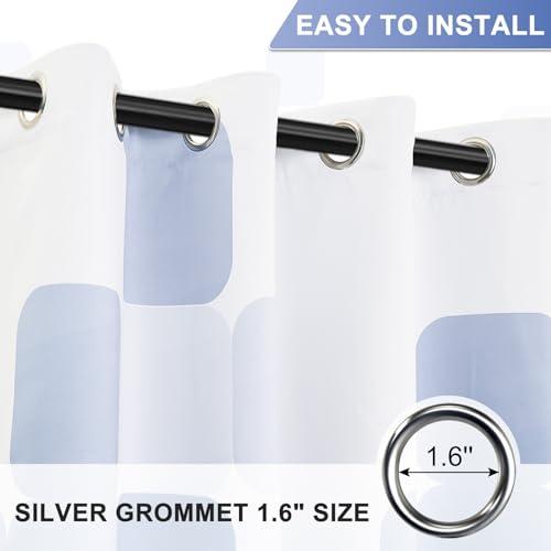 Royal Blue Ombre 90% Blackout Curtains 63 Inches Long 2 Panels for Living Room Bedroom Checkered Patterned Room Darkening Curtains Insulated Window Treatment Drapes with Grommet Top, 52" x 63" - color: 03 Diamond - Royal Blue, size: 52"W x 63"L (Pack of 2