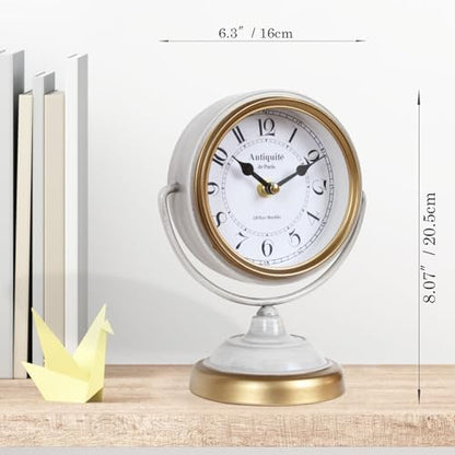 Vintage Metal Desk Clock,Retro Table Clock