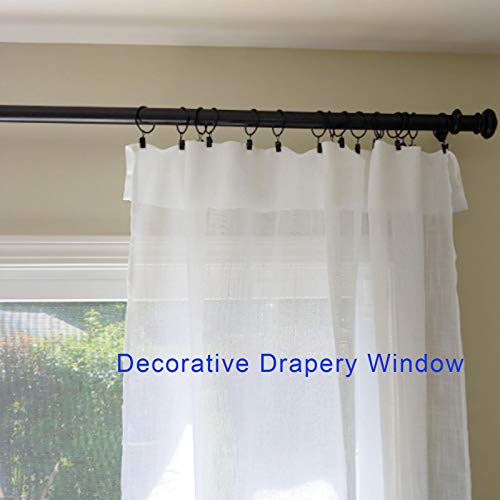 LLPJS Curtain Rings with Clips, 1.26 inch ID, 100 Pack, Black - color: Black, size: 1.26" I D Set of 100