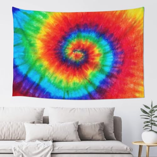 mutakin Tie Dye Tapestry Wall Hanging Aesthetic For Bedroom Living Room Dorm - color: Tie Dye