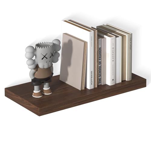 Large Floating Shelves for Wall 24" W x 12" D x 1.2" H Deep Floating Shelves 1 Pack Floating Shelf Large Storage Space Wall Mount Shelf for Living Room Kitchen Bathroom Walnut - color: Walnut, size: 24 Inch