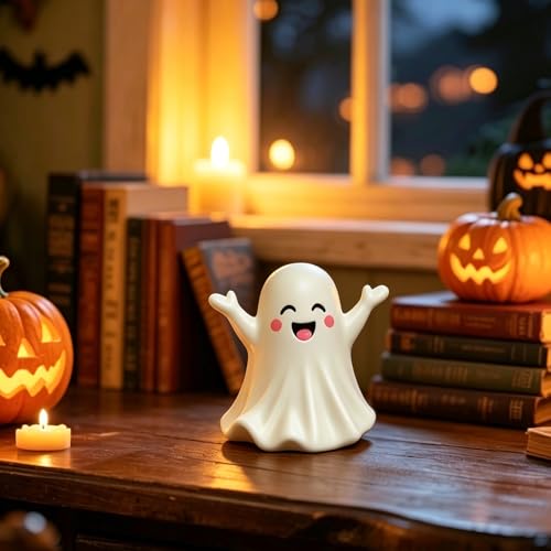 Halloween Ghost Figurine Cute Spooky Statues Unique Spooky Statue - color: Styl 15