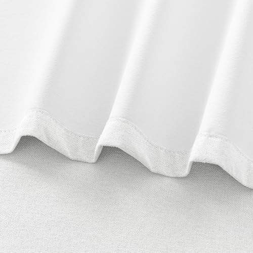 ChrisDowa White Blackout Curtains 63 Inches Long 2 Panels for Bedroom - color: White, size: 40"W x 63"L (Pack of 2)