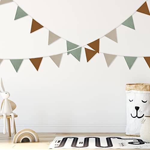 Oudain 2 Pcs Pennant Banner Flags Nursery Garland Triangle, Retro Color - color: Retro Color