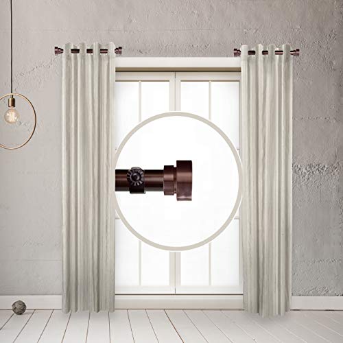 1 inch Side Curtain Rod 12-20 inch (Set of 2) - Bronze - color: Bronze