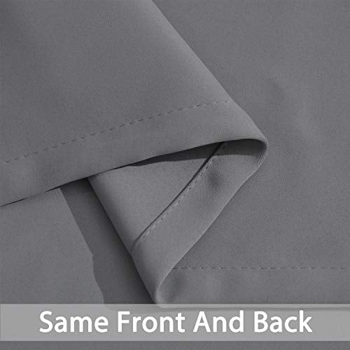Yakamok Grey Room Darkening Curtains 52x72 inch Gray Grommet-Living Room - color: Grey, size: 52"W x 72"L (Pack of 2)