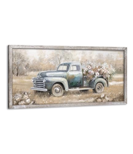 Artitude Farmhouse Truck Wall Art Decor, 24" x 12" - color: Barn 03, size: 24"L x 12"W