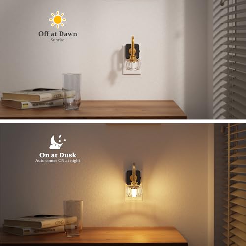 JandCase Night Light, Night Lights Plug into Wall, Glass LED Nightlight - color: Pumpkin Flower