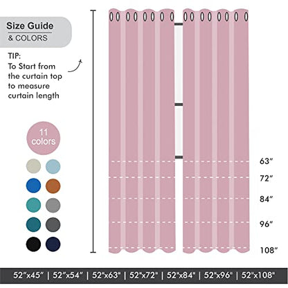 SMILE WEAVER Pink Blackout Curtains for Living Room 72 inch Length 2 Panels,Room Darkening Girls Bedroom Curtains,Silver Printed Design Soft Thick Thermal Insulated Grommet Window Drapes - color: Pink Silver, size: 52"W x 72"L (Pack of 2)