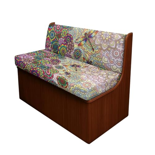 Bohon Mandala Dragonfly Print RV Dinette Cushion Covers 2 Pcs Comfortable Camper Cushion Slipcover Stretchable Loveseat Sofa Chair Cover Furniture Protector for RV Camper Car Bench - color: Bohon Mandala Dragonfly