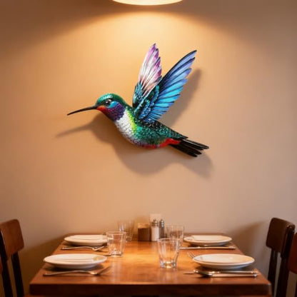 VEWOGARDEN Bird Wall Art, Large Outdoor Metal Hummingbird Hanging Wall Decor for Home Outside Patio Garden Fence Decorations - style: Hummingbird