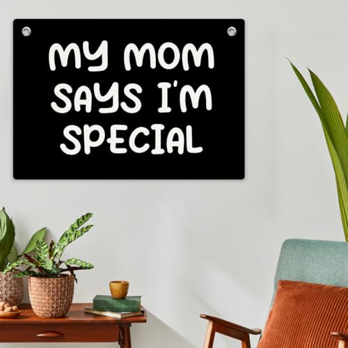 My Mom Says I'm Special Banner Flag, Teen Novelty Tapestry 28.5x20 Inch - color: Multi 0659