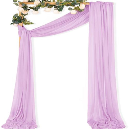 Sheer Gauze Wedding Arch Draping Fabric 29" x 20 FT 1 Panel Lilac - color: Lilac, size: 29"w x 240"l (Pack of 1)