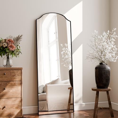BEAUTYPEAK 65"x24" Full Length Mirror with Unique Arched Design - size: 65"L x 24"W