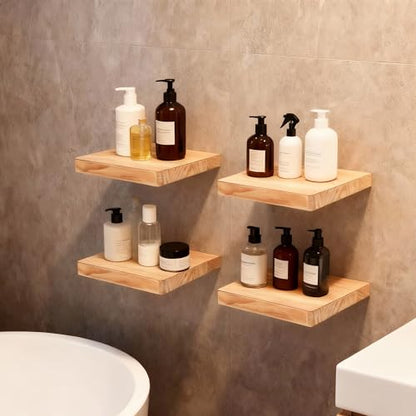 Small Floating Shelves for Wall Set of 4, 8 Inch Square,Carbonized Black - color: Carbonized Black, size: 8 Inch-4Pcs