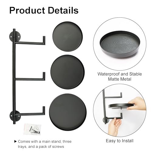 Window Plant Shelf, Wall Mounted Rotating Plant Holder Indoor