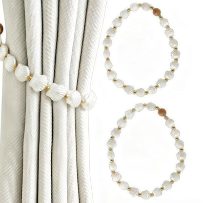 Curtain Tiebacks, Magnetic Seashell‑Style Design, 2‑Pack