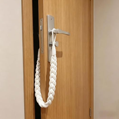 Home Queen Hand Braided Curtain Tiebacks, Buckle Holdback Drapery Curtain Tie Back, 4 Rope Cotton Belt Curtain Tie with 4 Metal Hooks, Off White - color: Off White, size: 4PC