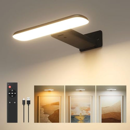 Picture Lights for Wall Rechargeable, Picture Frame Lights, Dartboard Light - color: Black, size: 1 PACK