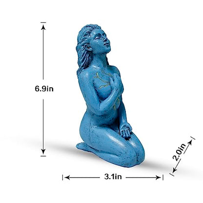 Reading Lady Statue, Decorative Female Figurine Thinker Aesthetic Sculpture, Bookshelf Desk Home Living Room Bedroom Modern Abstract Decor (Self Love) - style: Self Love
