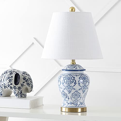 JONATHAN Y Juliana Chinoiserie 세라믹 항아리 테이블 램프 56.52cm, 블루/화이트