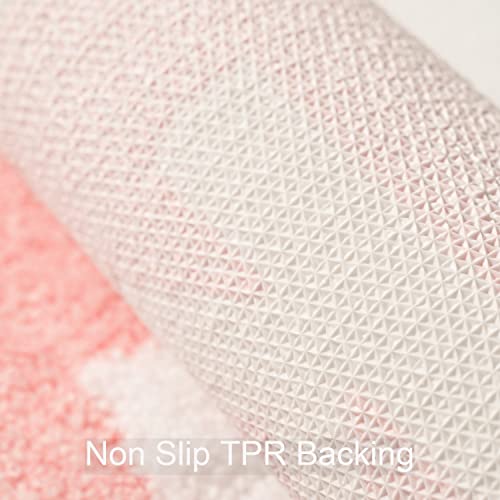 QJHOMO Get Naked Bath Mat Cute Pink Girly Bathroom Rug Non Slip, 24" x 36" - color: Pink and White, size: 2' x 3' (Rectangular)