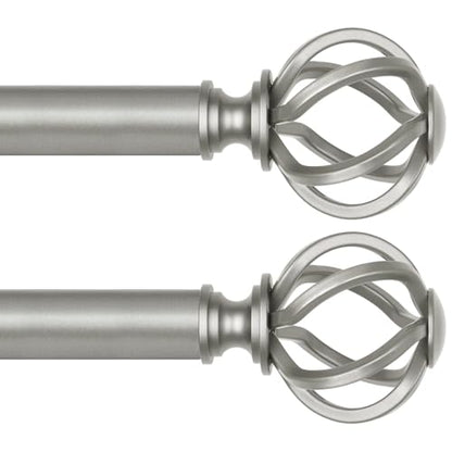 USFOOK Curtain Rods for Windows 48 to 84, Antique Silver, 2 Pack - color: Antique Silver, size: 48-84"(2 pack)