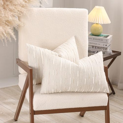 Boho Jacquard Throw Pillow Covers 12x20 Set of 2 Beige Khaki Grey - color: Beige+khaki+grey, size: 20" x 12" (Pack of 2)