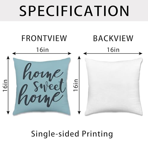 Hexagram Throw Pillow Covers 16x16, Blue Outdoor Pillow Covers Set of 4 - color: Blue, size: 16" x 16" (Pack of 4)