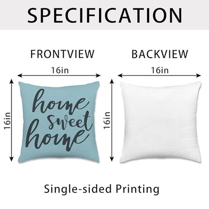 Hexagram Throw Pillow Covers 16x16, Blue Outdoor Pillow Covers Set of 4 - color: Blue, size: 16" x 16" (Pack of 4)