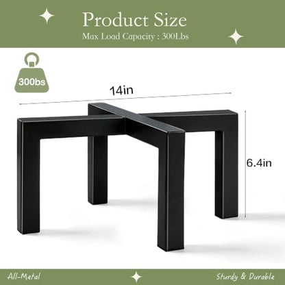 14" Metal Plant Stand Indoor Outdoor, 2 Pack, Heavy Duty Pot Risers - size: 14 IN