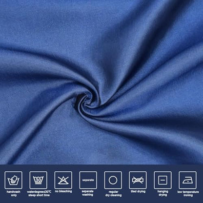 Molaxhome Swag Curtain Scalloped Curtain Valance Drape Sheer Lace Panel 1pc - color: Cloth Navy