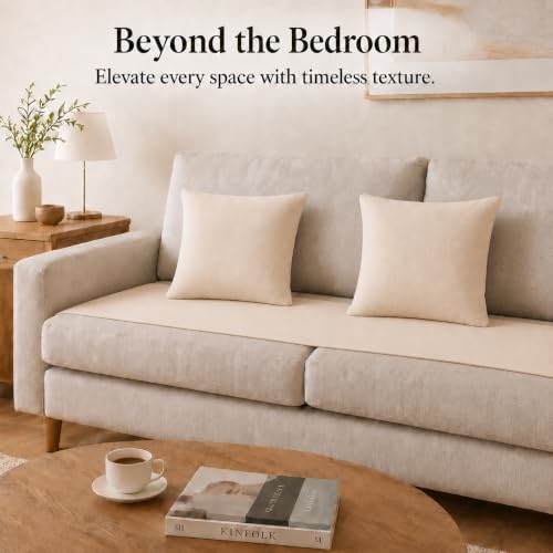 Solid Bed Runner Set,2 Pillow Covers,Oatmeal,94.5x19.7in - color: Oatmeal, size: King
