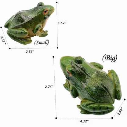 Realistic Frog Figurine Fairy Garden Ornaments Resin Statue Outdoor Decor