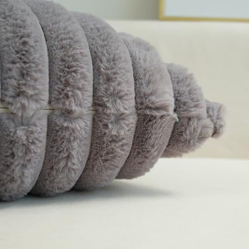 JOJUSIS Faux Fur Plush Throw Pillow Covers, Grey, 16 x 16-Inch - color: Grey, size: 16" x 16" (Pack of 2)